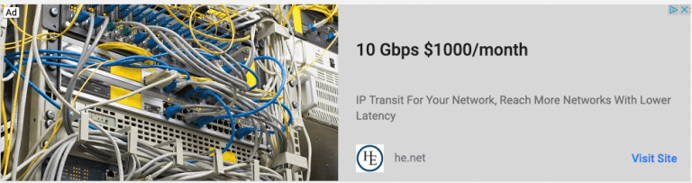 Hurricane Electric 10 gig for $1000 a month
