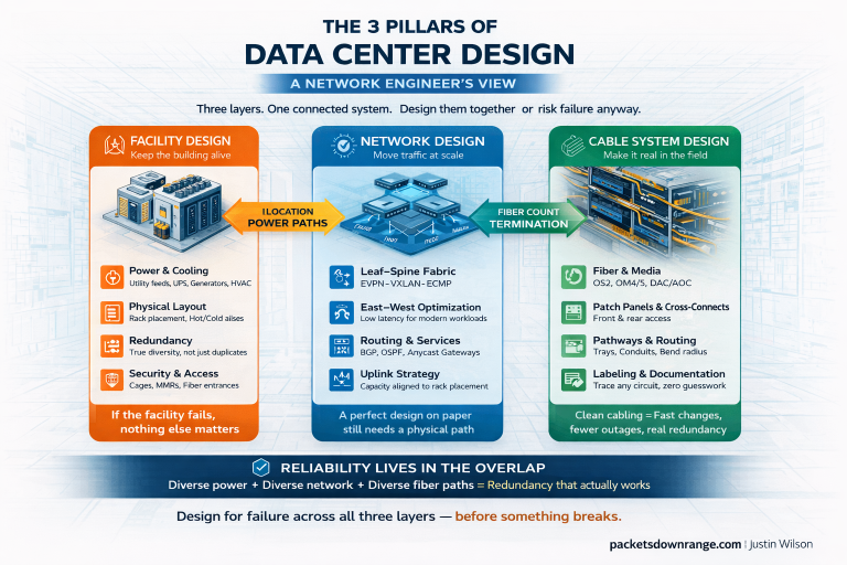 The three pillars of Data Center design